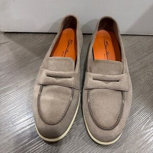Men's beige suede Carlo penny loafer